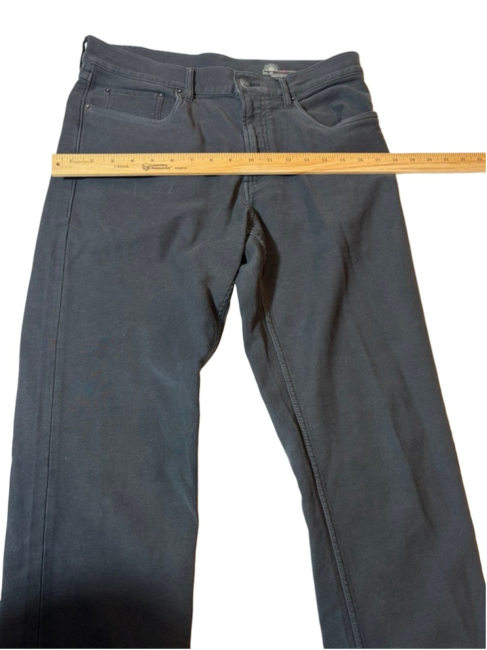 Faherty Black Stretch Jeans Slim Straight Organic Cotton Blend Pants Size 32x32 - Picture 4 of 8